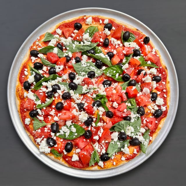#1. Mediterranean Pizza With Olives.