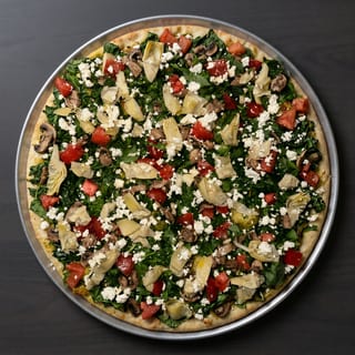 Spinach & Feta Pizza With Pesto & Artichokes