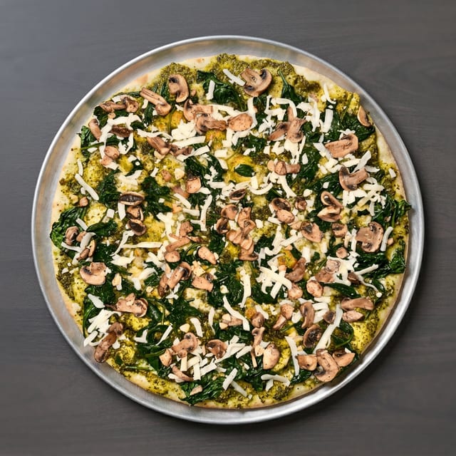 Pesto, Mushrooms.